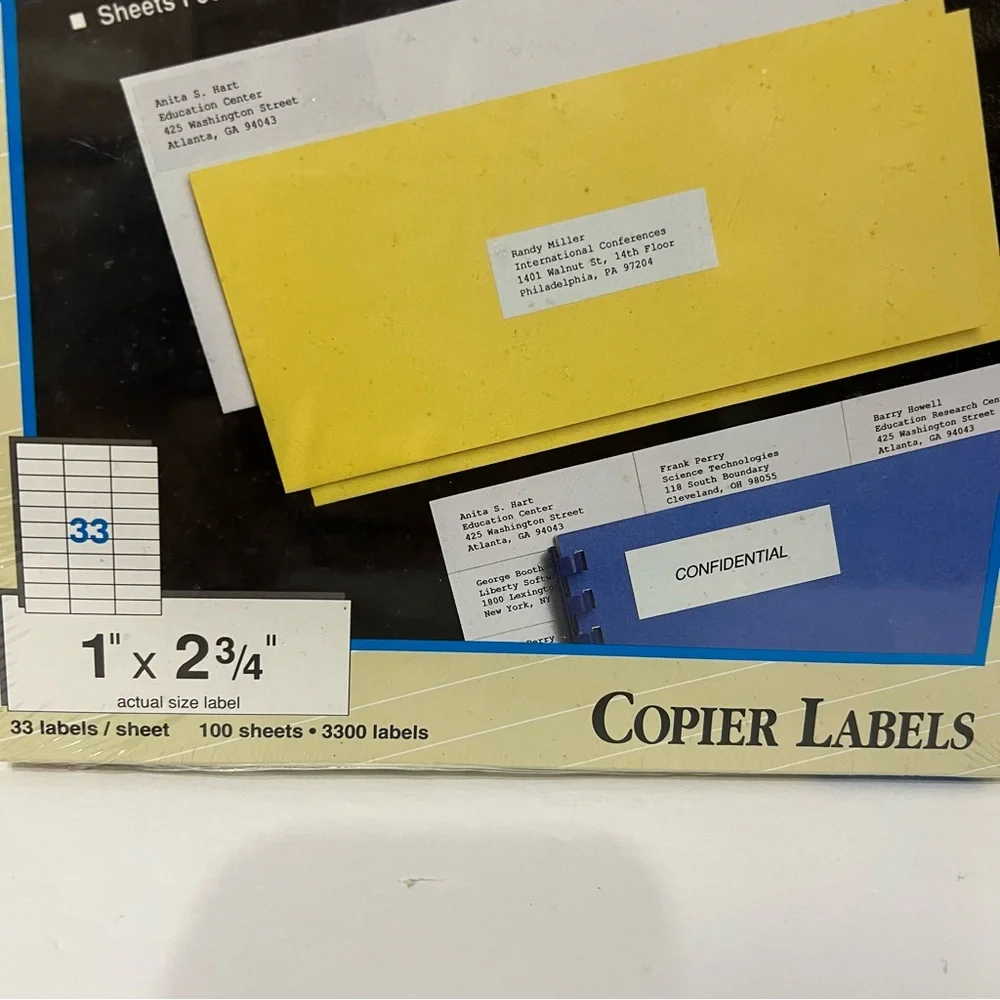 Avery 5351 Copier Address Clear Labels, 1